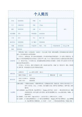 计算机相关专业应届生个人简历模板